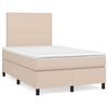 vidaXL Boxspringbett Matratze Cappuccino-Braun 120x190 cm Kunstleder