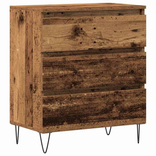 vidaXL Sideboard mit Schubladen Altholz 60 x 35 x 70 cm Holzwerkstoff