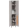 vidaXL Highboard Grau Sonoma 34,5x34x180 cm Holzwerkstoff