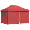vidaXL Party-Zelt Bordeauxrot 279 x 410 x 315 cm Oxford-Stoff