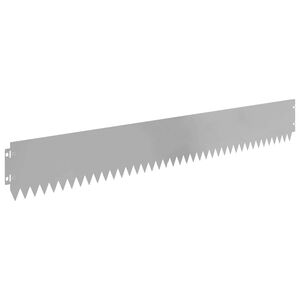 vidaXL Rasenkante 30 stk. 103 x 15 cm Stahl Silber