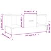 vidaXL Couchtisch Betongrau 102x50x40 cm Holzwerkstoff