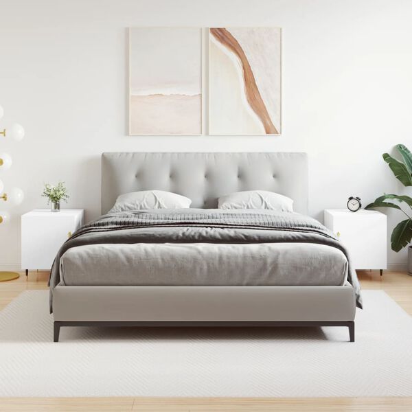 vidaXL Nachttische 2 Stk. Wei&szlig; 40x40x50 cm Holzwerkstoff