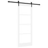 vidaXL Schiebet&uuml;r Wei&szlig; 83 x 211 cm Massivholz Kiefer und Glas