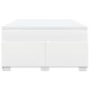 vidaXL Boxspringbett mit Matratze Wei&szlig; 160x200 cm Kunstleder