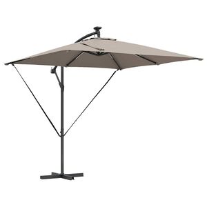 vidaXL Sonnenschirm 249 x 249 x 250 cm Polyester und Aluminium Taupe