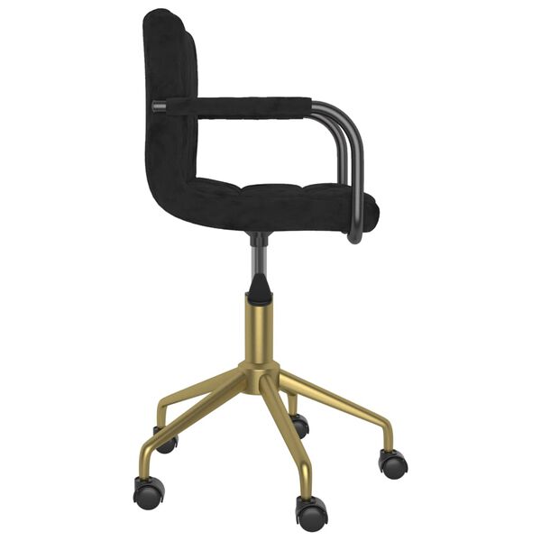 vidaXL Esszimmerst&uuml;hle 2 Stk. Drehbar Schwarz Samt