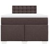 vidaXL Boxspringbett mit Matratze Dunkelbraun 120x190 cm Stoff