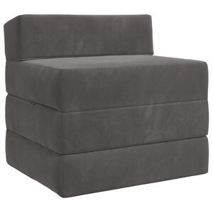 vidaXL Klappsofa Bett Dunkelgrau 70 x 60 x 63 cm Samt