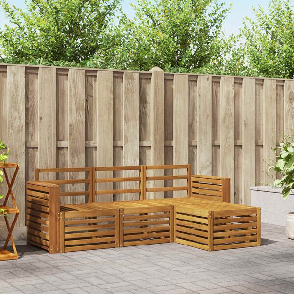 vidaXL Sofagarnituren 4 pcs Natur Massivholz Akazie