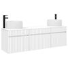 vidaXL Badezimmerschrank-Set 3 stk. Wei&szlig; 49 x 44,5 x 66 cm