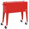 vidaXL K&uuml;hlwagen mit Rollen Rot 92x43x89 cm