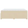 vidaXL Bettrahmen mit Matratze Creme 160 x 200 cm Stoff