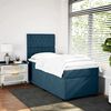 vidaXL Boxspringbett mit Matratze Blau 90x190 cm Samt
