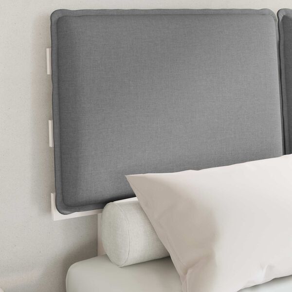 vidaXL Bettgestell mit gepolstertem Kopfteil Hellgrau 120 x 200 cm