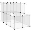 vidaXL Kleintierk&auml;fig Transparent 142x74x93 cm PP und Stahl
