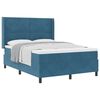 vidaXL Boxspringbett mit Kopfteil Blau 140 x 190 cm Samt