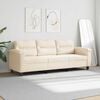 vidaXL 3-Sitzer-Sofa Beige 180 cm Mikrofasergewebe