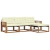 vidaXL Outdoor-Sofagarnitur 4 stk. Natur und Creme