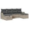 vidaXL Gartensofa-set 6 stk. Hellgrau Poly-Rattan
