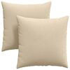 vidaXL Sofakissen 2 stk. Stoff Creme 80 x 80 cm