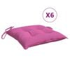 vidaXL Stuhlkissen 6 Stk. Rosa 40x40x7 cm Stoff