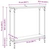 vidaXL Konsolentisch mit Regal Altholz 75 x 22,5 x 75 cm Holzwerkstoff