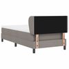 vidaXL Boxspringbett mit Matratze mit Kopfteil Taupe 90 x 200 cm Stoff