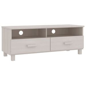 vidaXL TV-Schrank HAMAR Wei&szlig; 106x40x40 cm Massivholz Kiefer