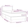 vidaXL Boxspringbett mit Matratze & LED Dunkelbraun 80x200 cm Stoff