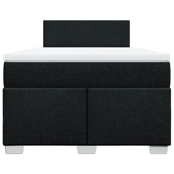 vidaXL Boxspringbett mit Matratze Schwarz 120x190 cm Stoff