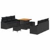vidaXL Garten-Sofa-Set 9 Stk. 8-Sitzanzahl Schwarz