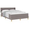 vidaXL Boxspringbett mit Matratze Taupe 200 x 140 cm Polyester