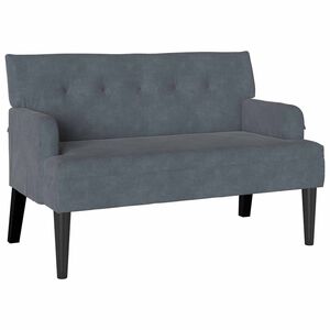 vidaXL Chesterfield Bank Dunkelgrau 112 x 65,5 x 75 cm Samt