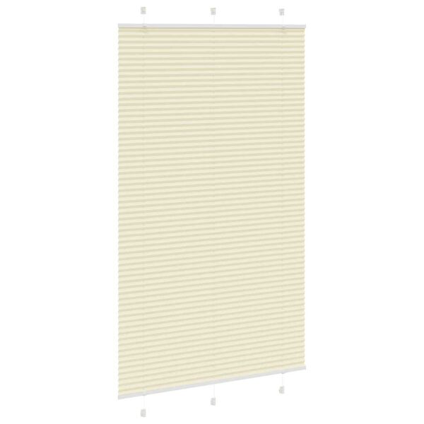 vidaXL Plissee Creme 120x200 cm Stoffbreite 119,4 cm Polyester