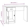 vidaXL Schreibtisch mit Stauraum Grau Sonoma 100x40x73 cm