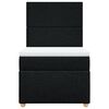 vidaXL Boxspringbett mit Matratze Schwarz 90x200 cm Stoff