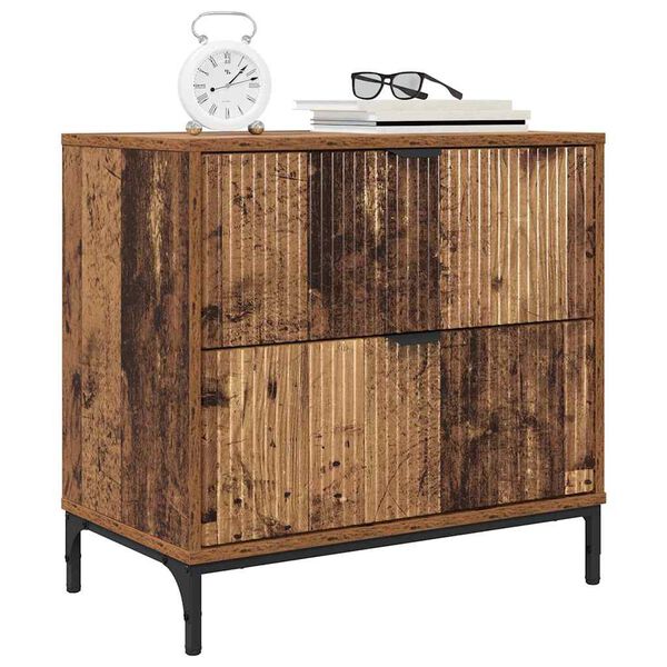 vidaXL Nachttisch Altholz 63,5 x 36 x 61 cm Holzwerkstoff