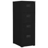 vidaXL Aktenschrank Schwarz 46x62x133 cm Stahl