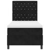 vidaXL LED Boxspringbett mit Matratze Schwarz 100 x 200 cm Stoff