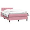 vidaXL Boxspringbett mit Matratze Rosa 120x220 cm Samt
