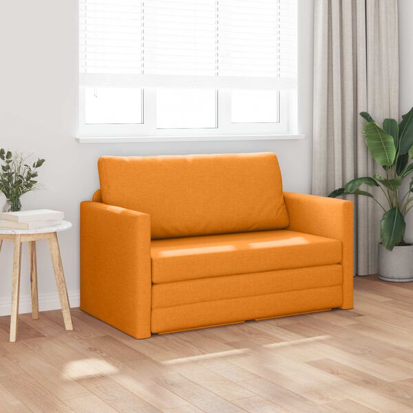 vidaXL Schlafsofa 110cm Dunkelgelb Stoff