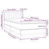 vidaXL Boxspringbett mit Matratze Rosa 100x220 cm Samt