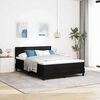 vidaXL Boxspringbett mit Matratze Schwarz 160 x 200 cm Stoff