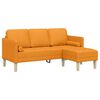 vidaXL Sofa Set mit Kissen 2 pcs Dunkelgelb Polyester