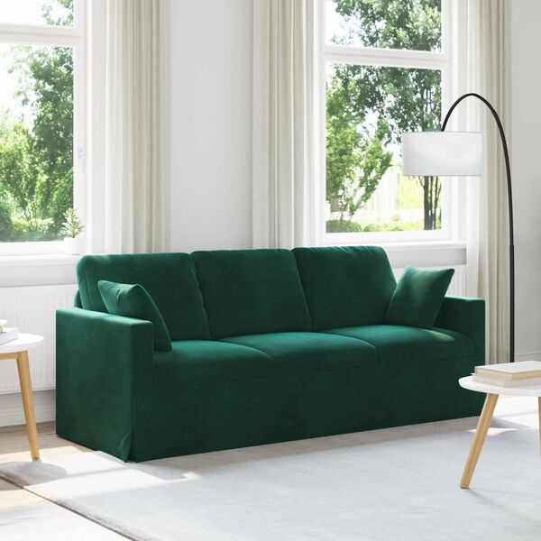 vidaXL Sofa Dunkelgr&uuml;n Gesamtabmessungen: 198 x 78 x 80 cm (B x T x H)