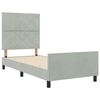 vidaXL Boxspringbett mit Kopfteil Hellgrau 90 x 190 cm Samt