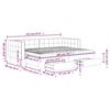 vidaXL Tagesbett Ausziehbar mit Schubladen Gelb 80x200 cm Samt