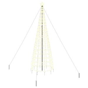 vidaXL LED-Weihnachtsbaum EKENAS 400 cm 800 LEDs Warmes Wei&szlig; Stahl