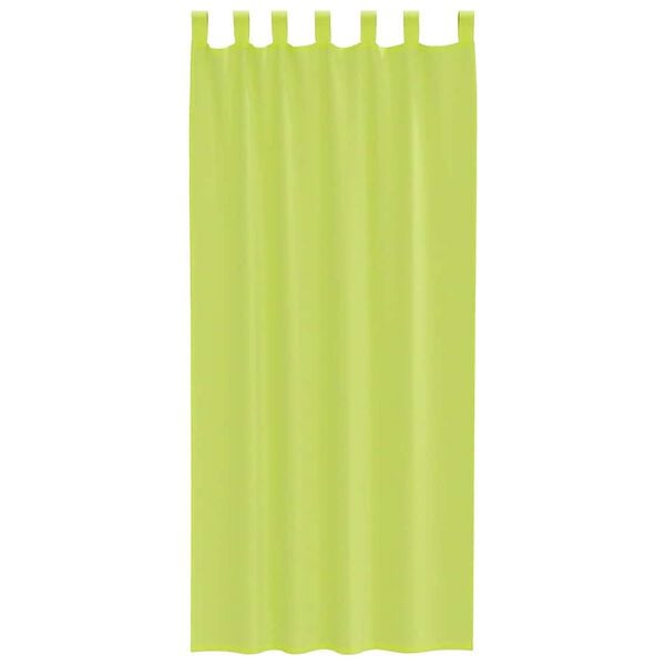vidaXL Voile Vorh&auml;nge mit Lasche 2 Stk. Apfelgr&uuml;n